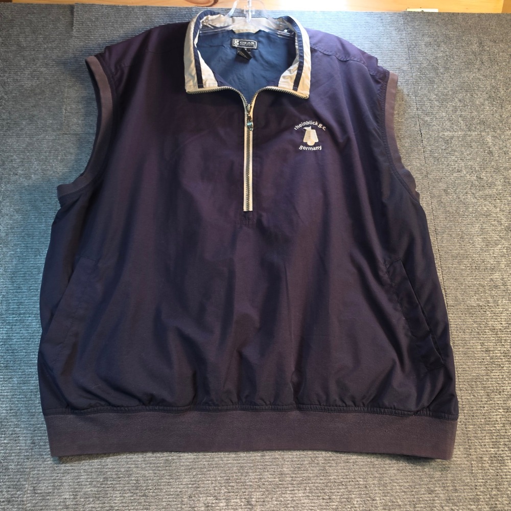Gear for Sports Golf Vest Mens XL Navy Blue Good Quarter Zip Rheinblick Germany